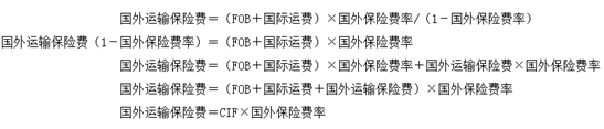 国外运输保险费
