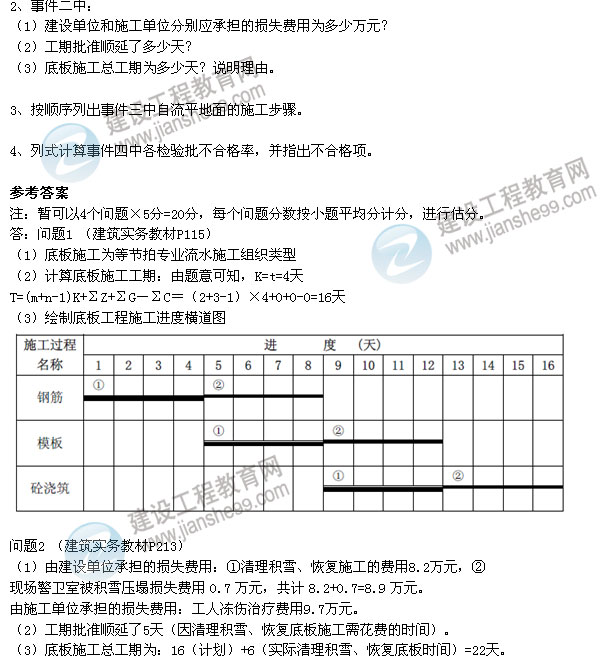 2012年10月二级建造师考试《建筑工程》试题及答案