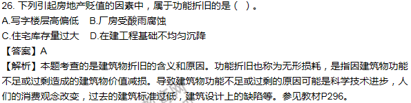 2016年房估《理论与方法》试题及答案解析单选21-35