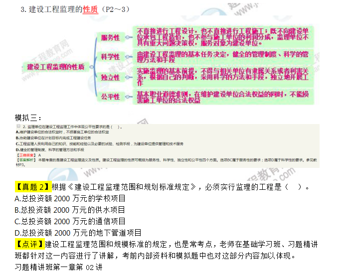 2019年《建设工程监理基本理论与相关法规》考后点评